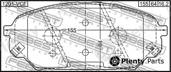  FEBEST part 1201-VCF (1201VCF) Brake Pad Set, disc brake