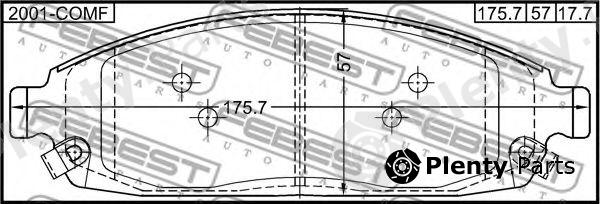  FEBEST part 2001COMF Brake Pad Set, disc brake