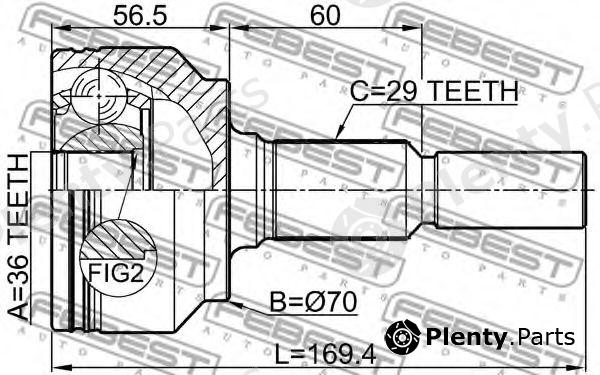  FEBEST part 2010GRCH Joint, drive shaft