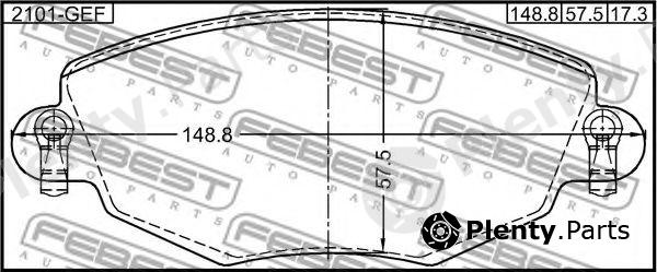  FEBEST part 2101GEF Brake Pad Set, disc brake