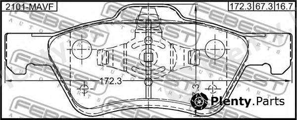  FEBEST part 2101MAVF Brake Pad Set, disc brake