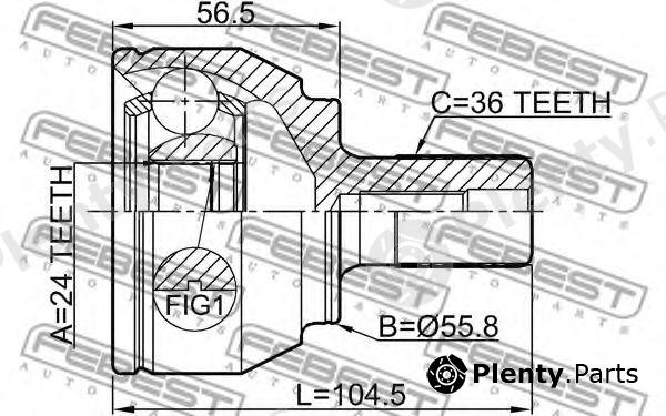  FEBEST part 2110-FOCIIMT (2110FOCIIMT) Joint, drive shaft