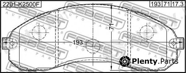  FEBEST part 2201-K2500F (2201K2500F) Brake Pad Set, disc brake