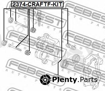  FEBEST part 2374-CRAFTF-KIT (2374CRAFTFKIT) Guide Bolt, brake caliper