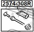  FEBEST part 2574308R Guide Bolt, brake caliper