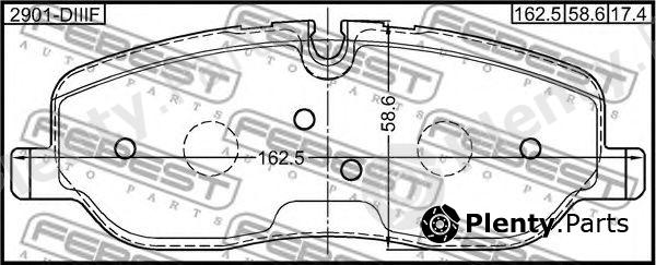 FEBEST part 2901-DIIIF (2901DIIIF) Brake Pad Set, disc brake