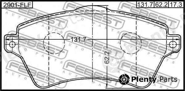  FEBEST part 2901FLF Brake Pad Set, disc brake