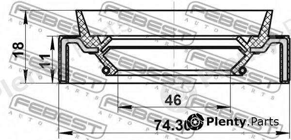  FEBEST part 95JAS48741118R Seal, drive shaft