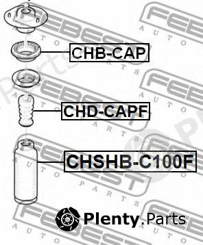  FEBEST part CHSHB-C100F (CHSHBC100F) Protective Cap/Bellow, shock absorber