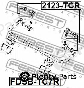  FEBEST part FDSB-TC7R (FDSBTC7R) Stabiliser Mounting
