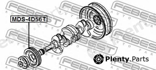  FEBEST part MDS-4D56 (MDS4D56) Belt Pulley, crankshaft