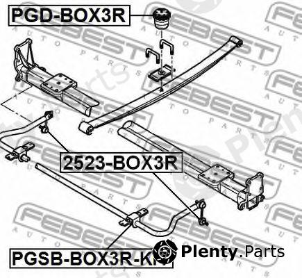  FEBEST part PGD-BOX3R (PGDBOX3R) Leave Spring Stop, auxiliary spring