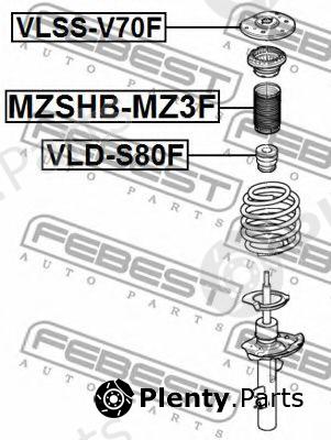  FEBEST part VLD-S80F (VLDS80F) Shock Absorber