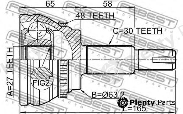  FEBEST part 0110-CLR30A48 (0110CLR30A48) Joint, drive shaft