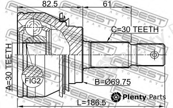  FEBEST part 0110-GRJ150 (0110GRJ150) Joint, drive shaft