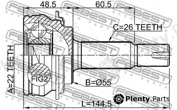  FEBEST part 0110NCP90 Joint, drive shaft