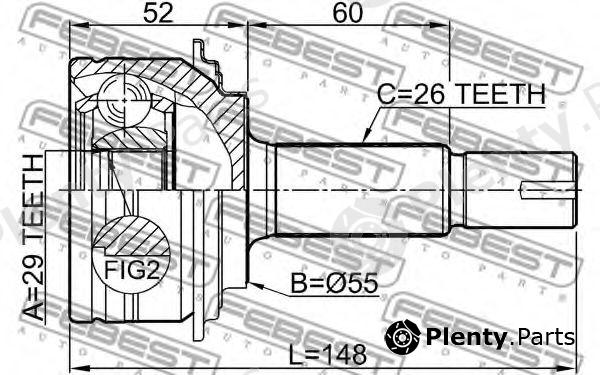  FEBEST part 0110-NGJ10 (0110NGJ10) Joint, drive shaft