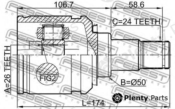  FEBEST part 0111AGV10LH Joint, drive shaft
