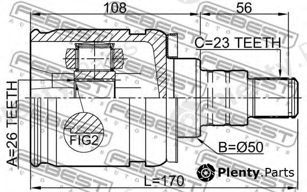  FEBEST part 0111-GSU35LH (0111GSU35LH) Joint, drive shaft