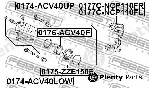  FEBEST part 0177C-NCP110FR (0177CNCP110FR) Brake Caliper Bracket Set