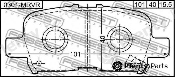  FEBEST part 0301-MRVR (0301MRVR) Brake Pad Set, disc brake