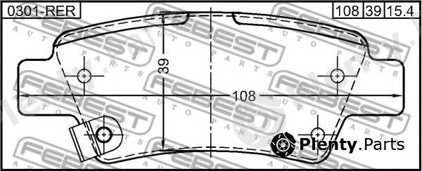  FEBEST part 0301-RER (0301RER) Brake Pad Set, disc brake