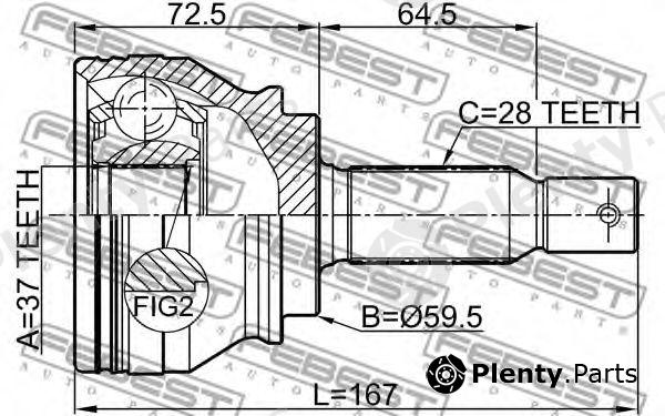  FEBEST part 0410-CW6 (0410CW6) Joint, drive shaft