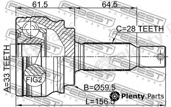  FEBEST part 0410-GA (0410GA) Joint, drive shaft