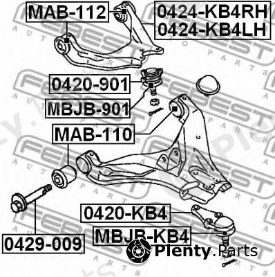  FEBEST part 0429009 Camber Correction Screw