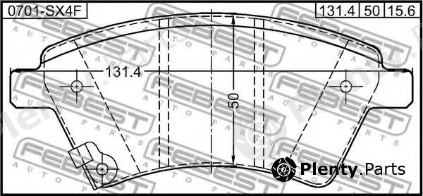  FEBEST part 0701-SX4F (0701SX4F) Brake Pad Set, disc brake
