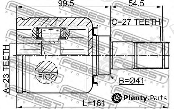  FEBEST part 1211-CEED (1211CEED) Joint, drive shaft