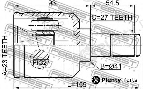  FEBEST part 1211SANFE4WD Joint, drive shaft