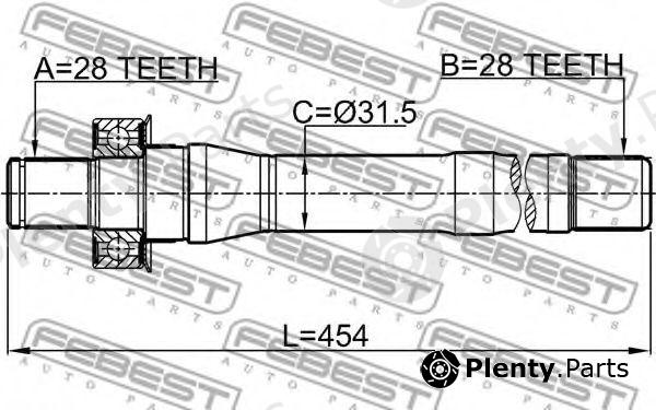  FEBEST part 1212-CMMT4WD (1212CMMT4WD) Drive Shaft