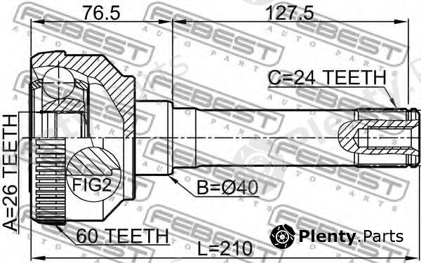  FEBEST part 2910DEF Joint, drive shaft