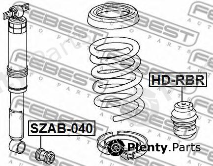  FEBEST part HD-RBR (HDRBR) Shock Absorber