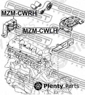  FEBEST part MZM-CWRH (MZMCWRH) Engine Mounting