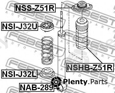  FEBEST part NSS-Z51R (NSSZ51R) Mounting, shock absorbers