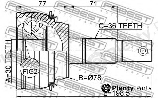  FEBEST part 0110-UCK50 (0110UCK50) Joint, drive shaft