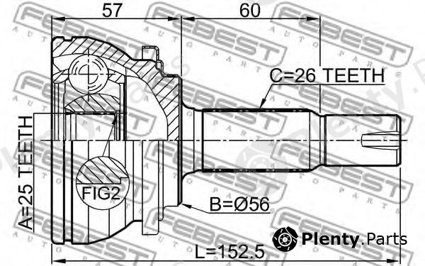  FEBEST part 0110-ZVW30 (0110ZVW30) Joint, drive shaft