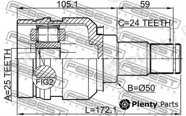  FEBEST part 0111-ZVW30LH (0111ZVW30LH) Joint, drive shaft