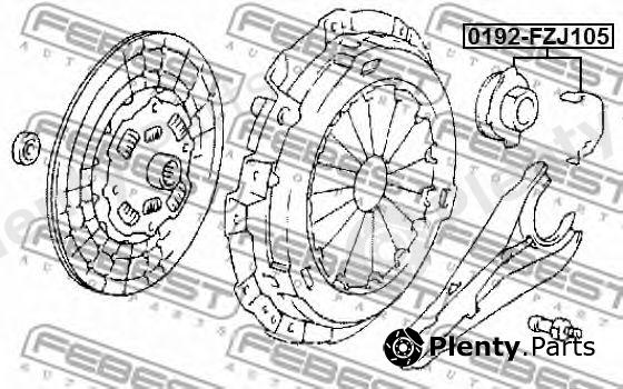  FEBEST part 0192FZJ105 Bearing, clutch lever