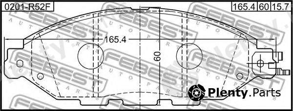  FEBEST part 0201-R52F (0201R52F) Brake Pad Set, disc brake