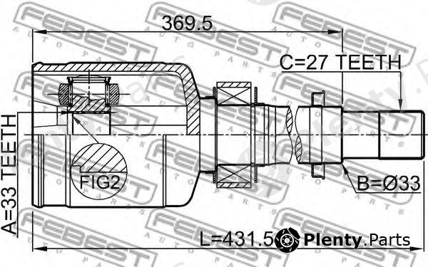  FEBEST part "0211-J10ERH" (0211J10ERH) Joint, drive shaft