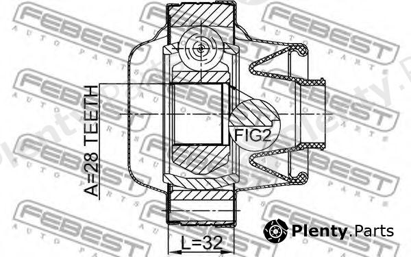  FEBEST part "0211-S51SHA" (0211S51SHA) Joint, propshaft
