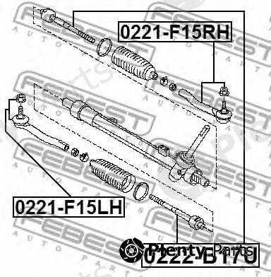  FEBEST part "0222-B17U" (0222B17U) Tie Rod Axle Joint