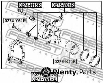  FEBEST part 0277-Y61RL (0277Y61RL) Brake Caliper
