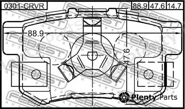  FEBEST part 0301-CRVR (0301CRVR) Brake Pad Set, disc brake
