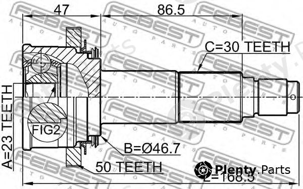  FEBEST part 0310-HRV4WDA50 (0310HRV4WDA50) Joint, drive shaft