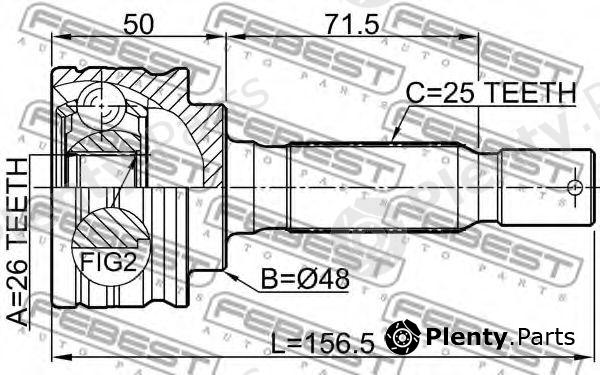  FEBEST part 0410-GA2RR (0410GA2RR) Joint, drive shaft
