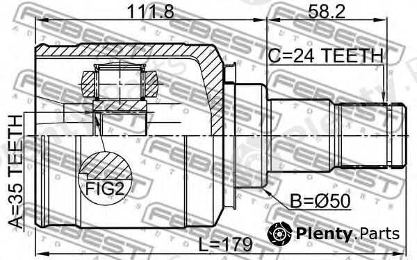  FEBEST part 0411-CY4ALH (0411CY4ALH) Joint, drive shaft